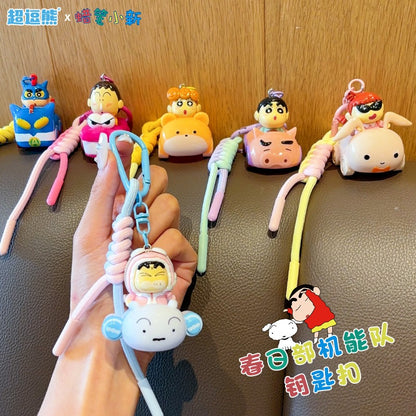 【超逗熊】現貨 蠟筆小新 鑰匙圈 春日部機能隊 鑰匙扣 吊飾 掛飾 新之助 送禮 商品圖片 1
