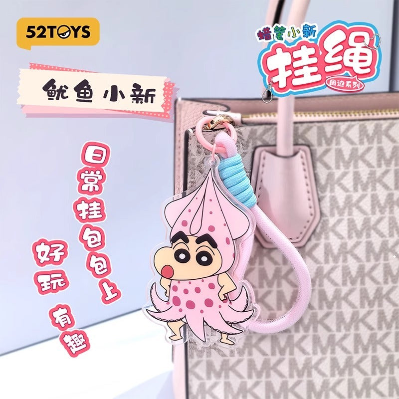 【52toys】正版 蠟筆小新 亞克力 鑰匙圈 鑰匙扣 掛繩 包包掛飾 吊飾 新之助 魷魚小新 龍蝦小新 商品圖片 1