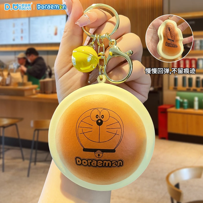 【超逗熊】現貨 哆啦A夢 鑰匙扣 鑰匙圈 周邊記憶麪包掛件 吊飾 小叮噹 送禮 商品圖片 2