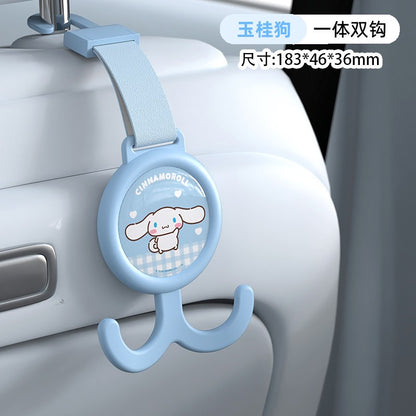 【香百川】正版 三麗鷗 掛勾 背椅掛鈎 車內收納 送禮 庫洛米 美樂蒂 KT貓 大耳狗 商品圖片 2