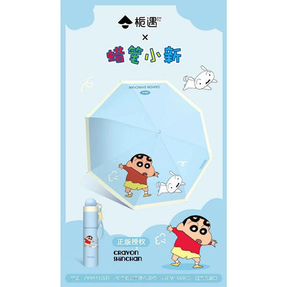 【梔遇】現貨 蠟筆小新 經典形象 手動傘 雨傘 太陽傘 遮陽傘 晴雨兩用 防曬 防紫外線 新之助 睡衣小新 熊貓小新 商品圖片 3