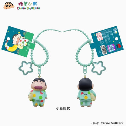 【千寶】現貨 蠟筆小新 第8代睡衣系列 鑰匙扣 鑰匙圈 掛飾 吊飾 掛件 機車 新之助 禮物 小白 商品圖片 3