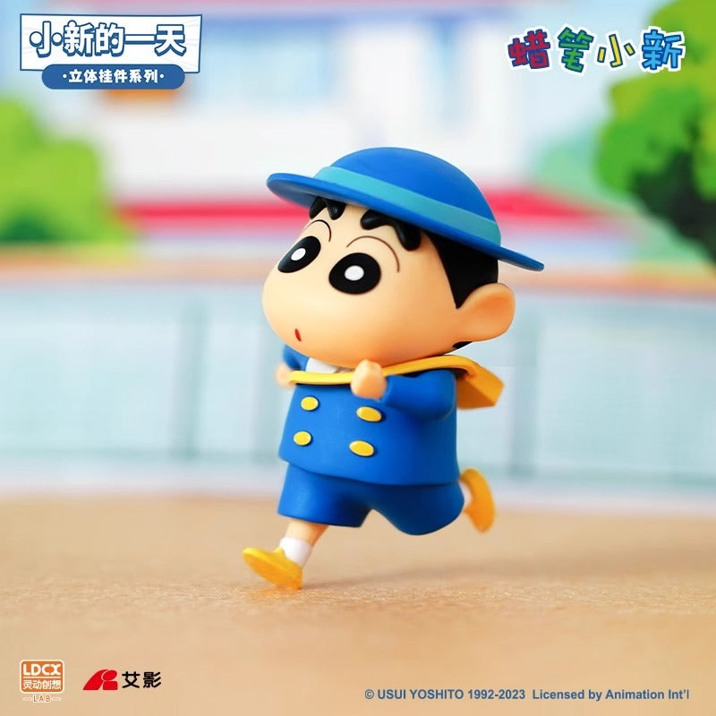 【靈動創想】正版現貨 蠟筆小新 小新的一天 鑰匙扣 鑰匙圈 揹包 包包 掛件 吊飾 交換禮物 商品圖片 4