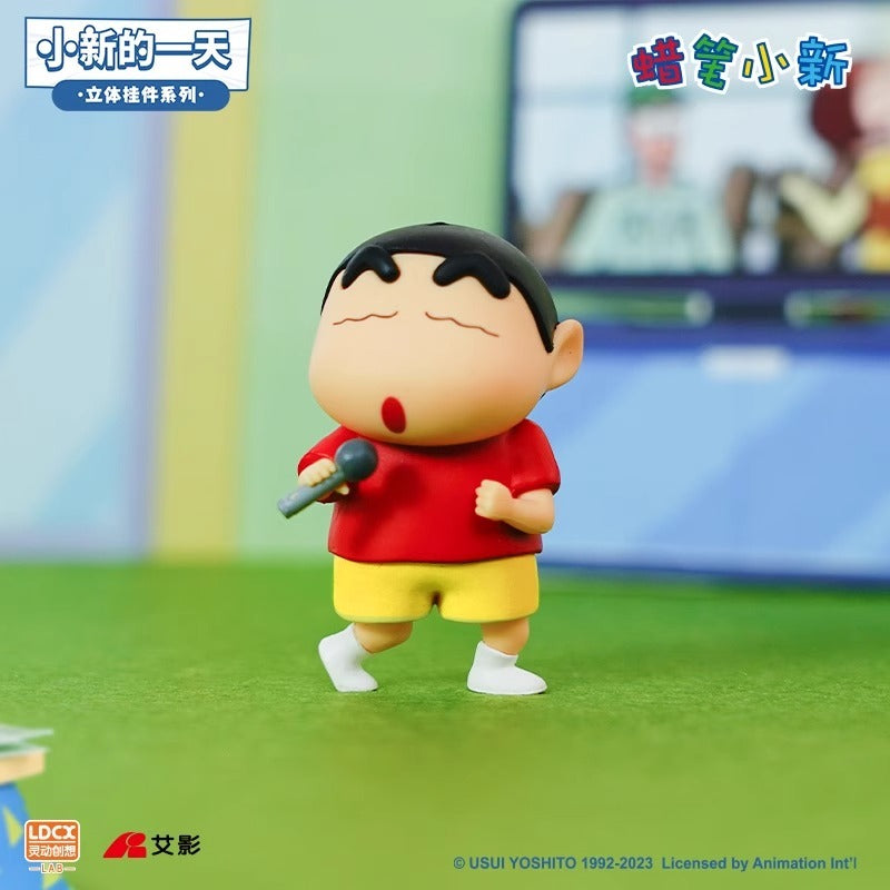 【靈動創想】正版現貨 蠟筆小新 小新的一天 鑰匙扣 鑰匙圈 揹包 包包 掛件 吊飾 交換禮物 商品圖片 5