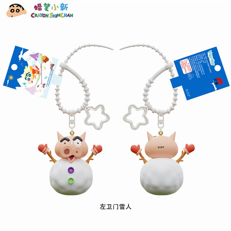 【千寶】現貨 蠟筆小新 冬天系列 鑰匙扣 鑰匙圈 掛飾 吊飾 掛件 機車 新之助 禮物 小白 第七代 規格圖片 1
