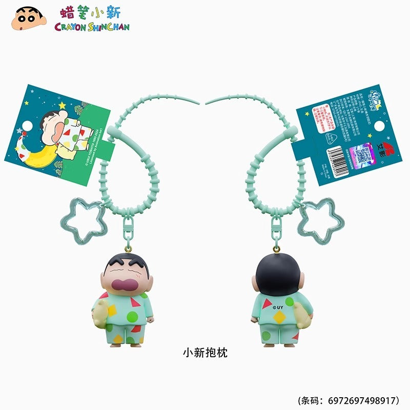 【千寶】現貨 蠟筆小新 第8代睡衣系列 鑰匙扣 鑰匙圈 掛飾 吊飾 掛件 機車 新之助 禮物 小白 規格圖片 1