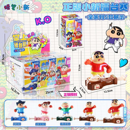 【魔卡丘】正版現貨 蠟筆小新 拳擊 對戰PK 玩具 盲盒款式 送禮 新之助 規格圖片 1