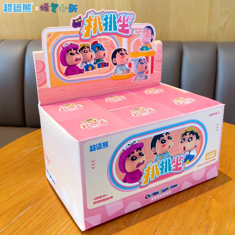 【超逗熊】正版現貨 蠟筆小新 排排坐搖頭擺件 盲盒公仔 桌面 汽車 搖頭晃腦 送禮 新之助 規格圖片 2