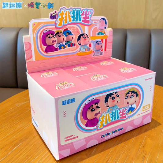 【超逗熊】正版現貨 蠟筆小新 排排坐搖頭擺件 盲盒公仔 桌面 汽車 搖頭晃腦 送禮 新之助 規格圖片 2