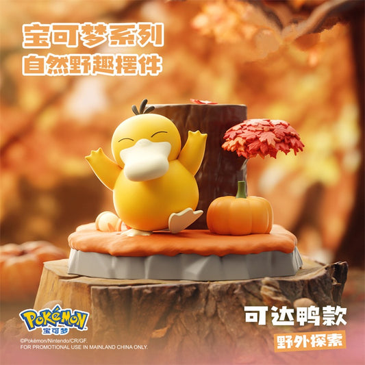 【冉紅】正版現貨 寶可夢 皮卡丘 自然野趣系列 潮玩場景桌面擺件 可達鴨 妙蛙種子 手辦 送禮 規格圖片 2
