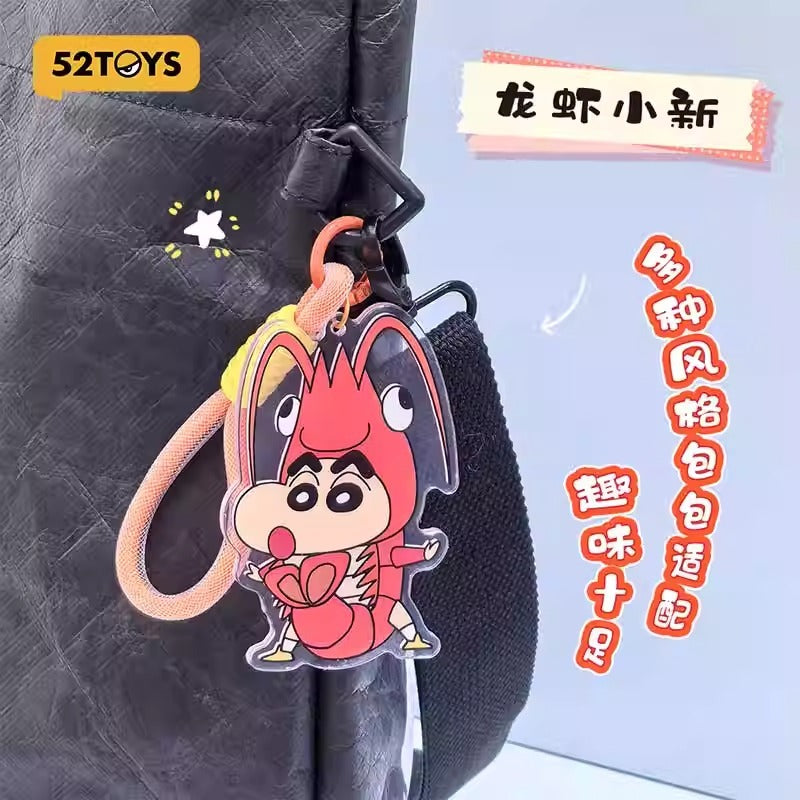 【52toys】正版 蠟筆小新 亞克力 鑰匙圈 鑰匙扣 掛繩 包包掛飾 吊飾 新之助 魷魚小新 龍蝦小新 規格圖片 2