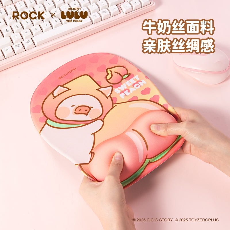【洛克空間】現貨 lulu豬 滑鼠墊 鼠標墊 3D 桌墊 加厚防滑人體工學 送禮 規格圖片 3