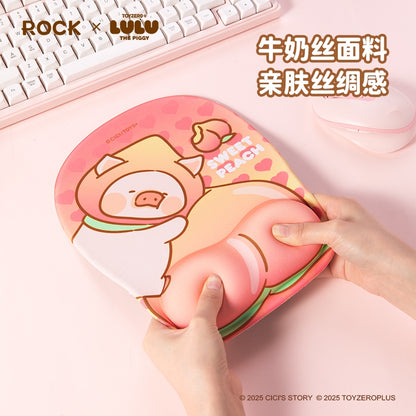 【洛克空間】現貨 lulu豬 滑鼠墊 鼠標墊 3D 桌墊 加厚防滑人體工學 送禮 規格圖片 3