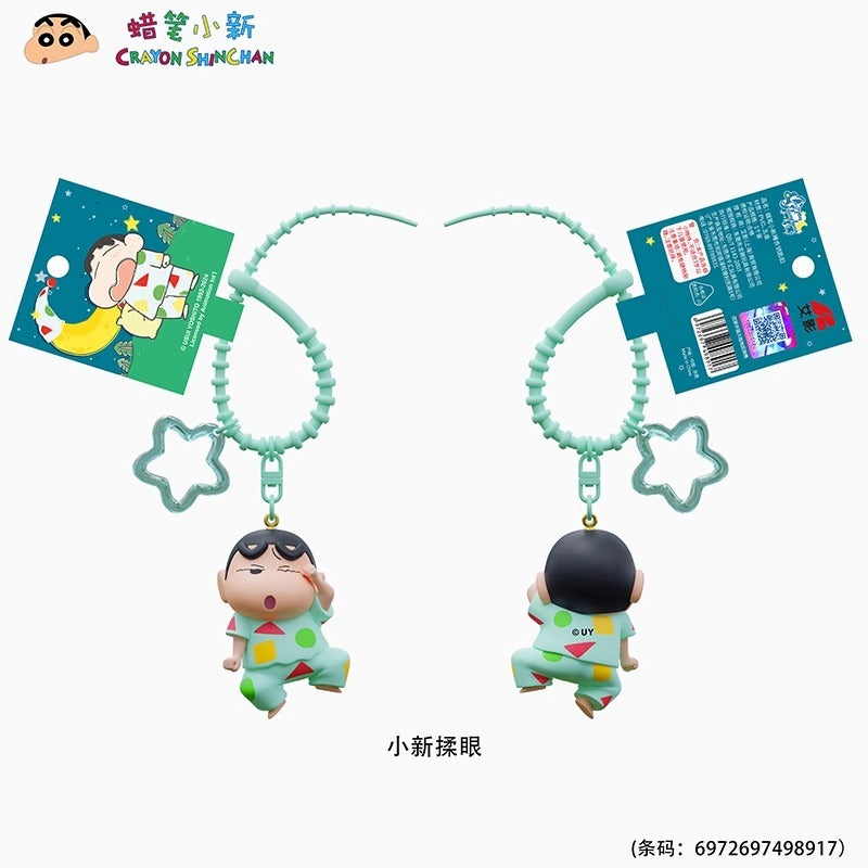 【千寶】現貨 蠟筆小新 第8代睡衣系列 鑰匙扣 鑰匙圈 掛飾 吊飾 掛件 機車 新之助 禮物 小白 規格圖片 3